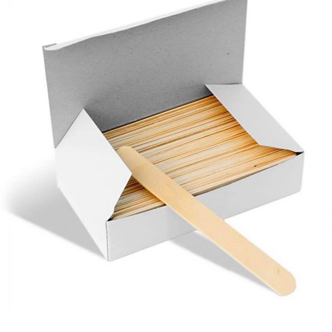 Disposable wooden waxing spatulas (packed 100)